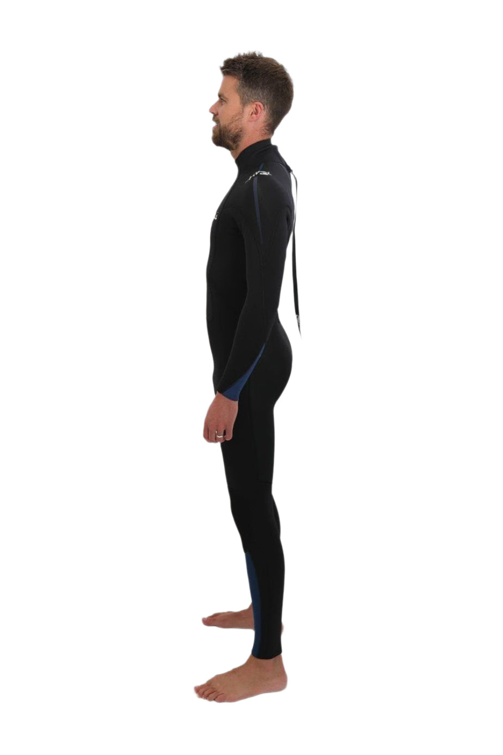 Tiki Mens Tech 4/3 GBS Wetsuit - Back Zip - Black/Blue