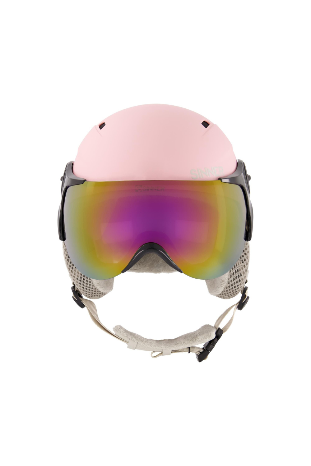 Sinner Typhoon Visor Snow Helmet Matte Pink