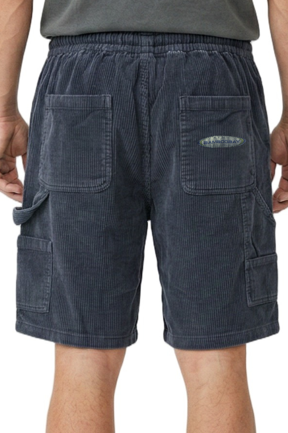 BamBooBay Chippy Chill Mens 22" Cord Shorts Dark Navy