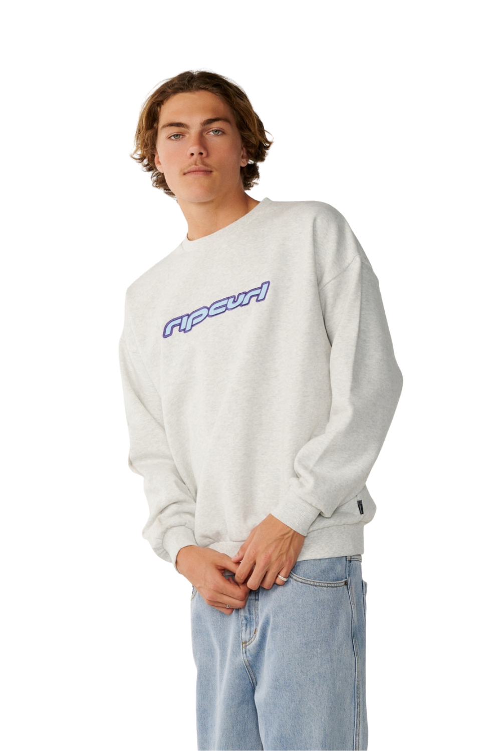 Rip Curl Archive Mens Crewneck Sweatshirt Grey Marle