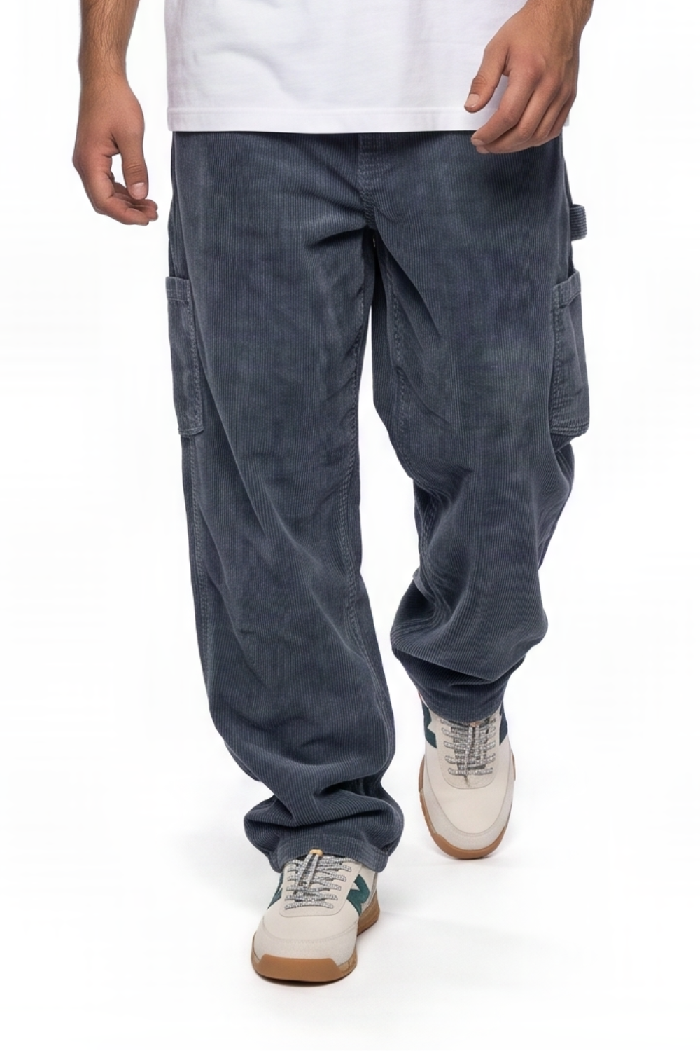 BamBooBay Chippy Chill Mens Baggy Cord Trousers Navy