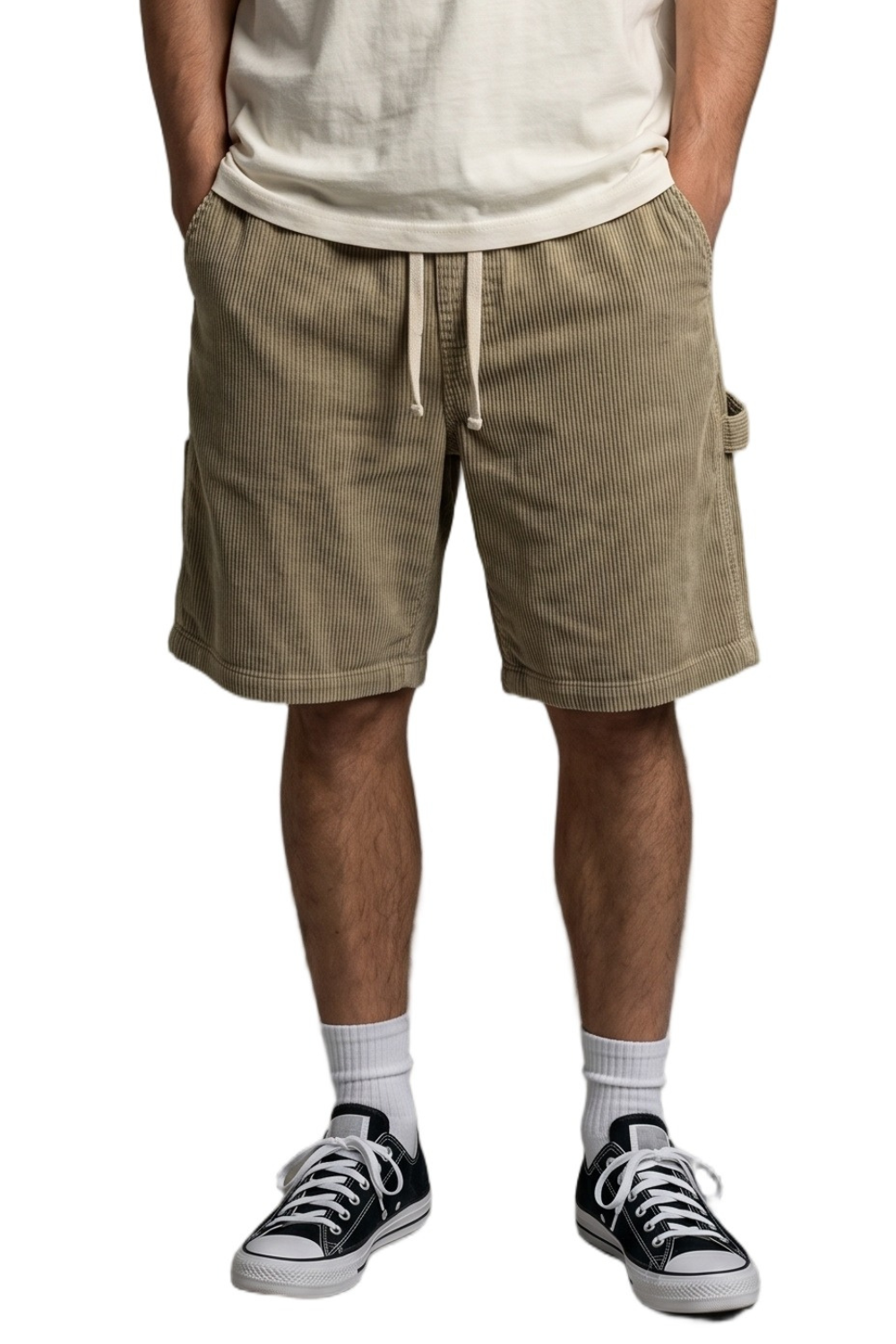 BamBooBay Chippy Chill Mens 22" Cord Shorts Khaki