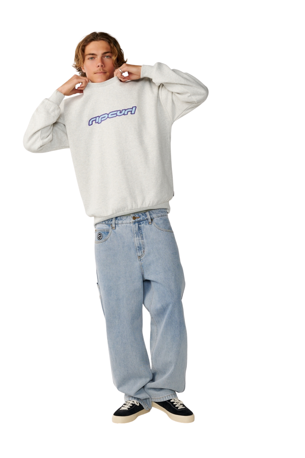 Rip Curl Archive Mens Crewneck Sweatshirt Grey Marle