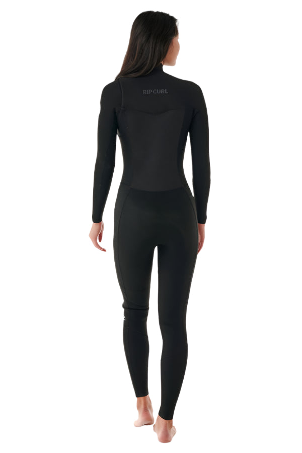 Rip Curl Womens Dawn Patrol 4/3 Chest Zip Wetsuit Black