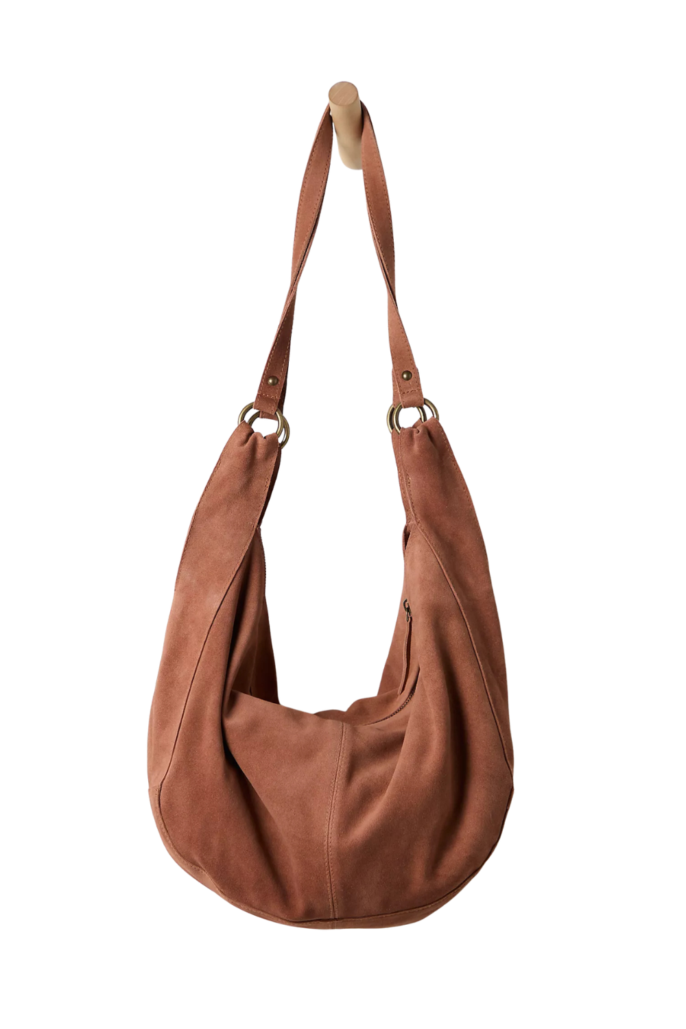 Free People Roma Suede Tote Bag Rust