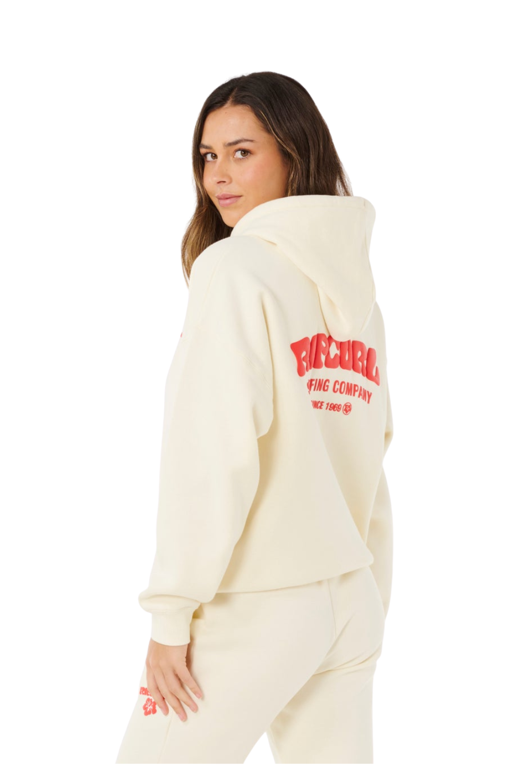 Rip Curl Surf Puff Heritage Womens Hoodie Cayenne