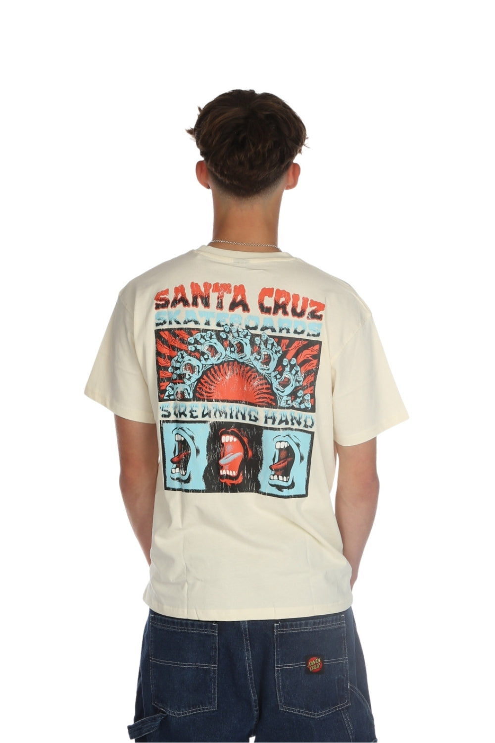 Santa Cruz Vintage Screaming Connect T-Shirt Unbleached Cotton