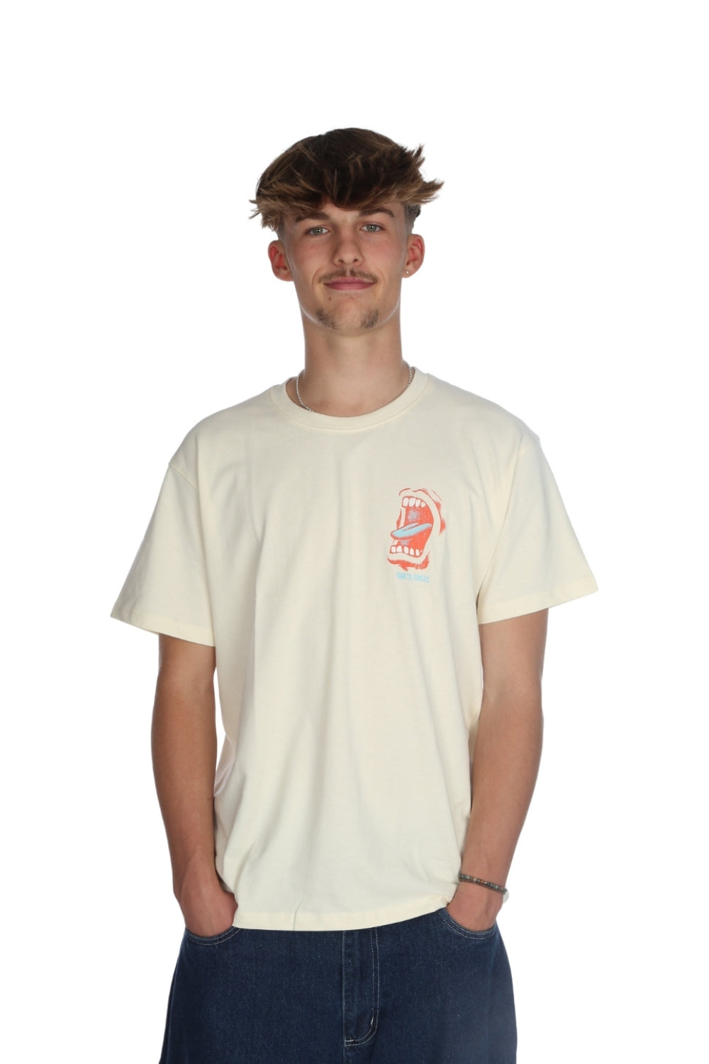 Santa Cruz Vintage Screaming Connect T-Shirt Unbleached Cotton