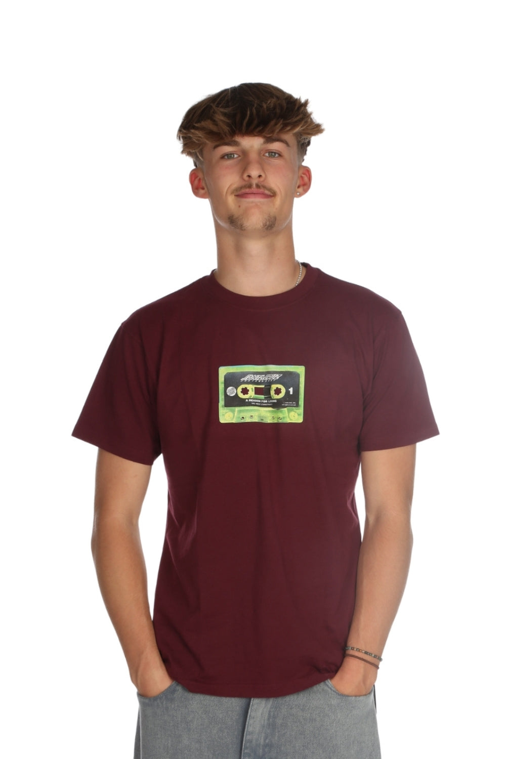 Santa Cruz Reason For Living Mixtape T-Shirt Dark Cherry
