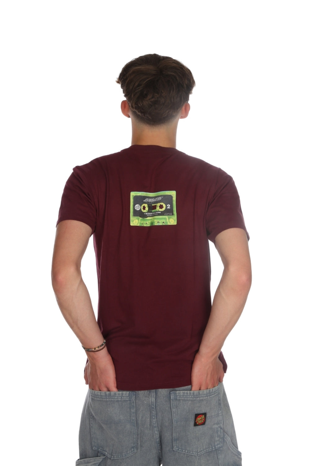 Santa Cruz Reason For Living Mixtape T-Shirt Dark Cherry