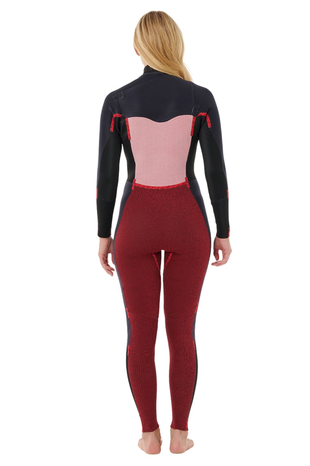 Rip Curl Womens Dawn Patrol 5/3mm Chest Zip Wetsuit Black/Pink