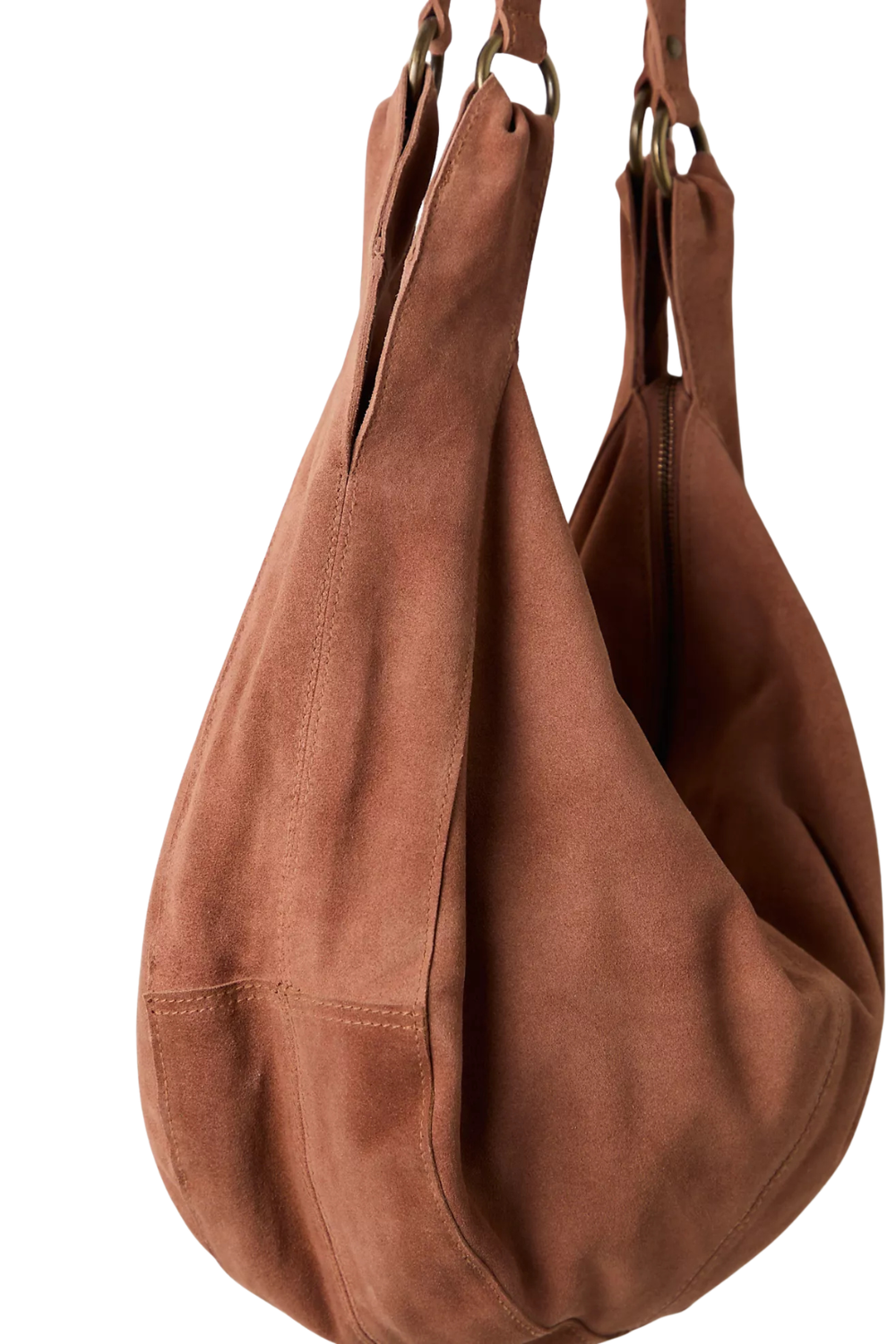 Free People Roma Suede Tote Bag Rust
