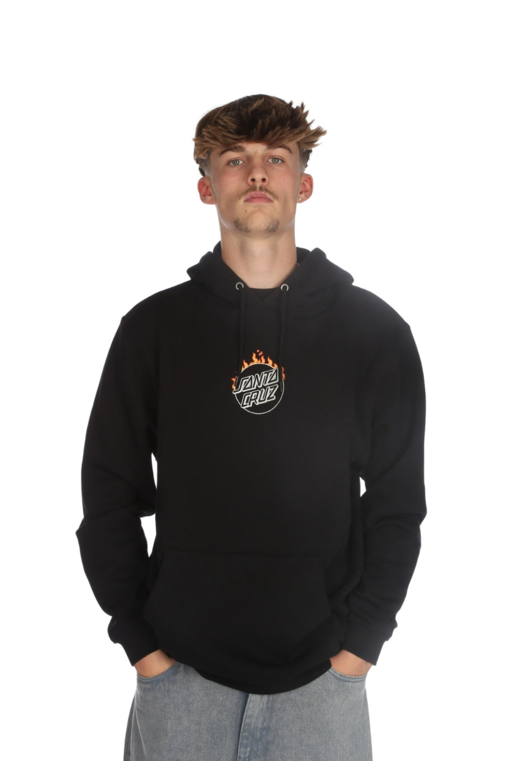 Santa Cruz Burnt Opus Front Hoodie Black