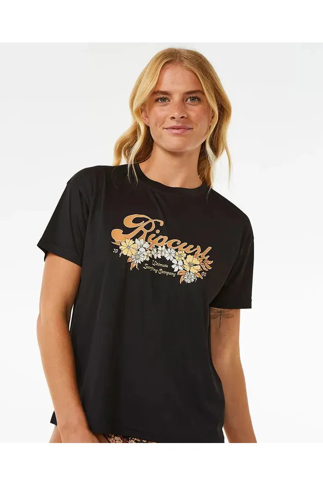 Rip Curl Sea Of Dreams Relaxed Upf Short Sleeve Black