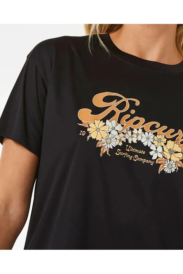 Rip Curl Sea Of Dreams Relaxed Upf Short Sleeve Black