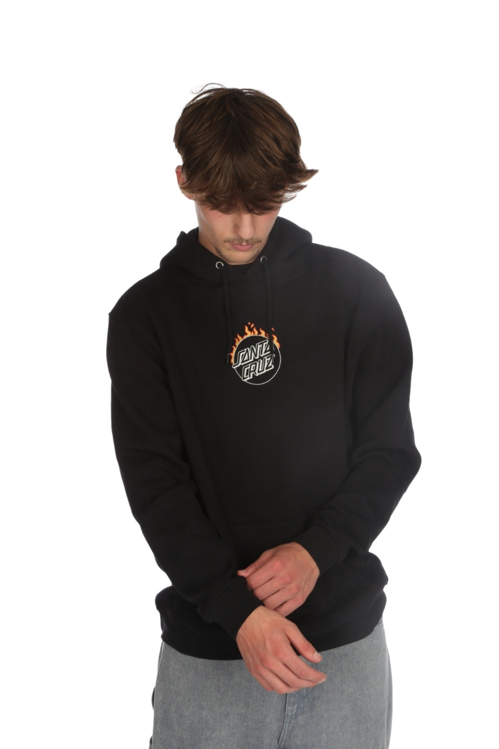 Santa Cruz Burnt Opus Front Hoodie Black