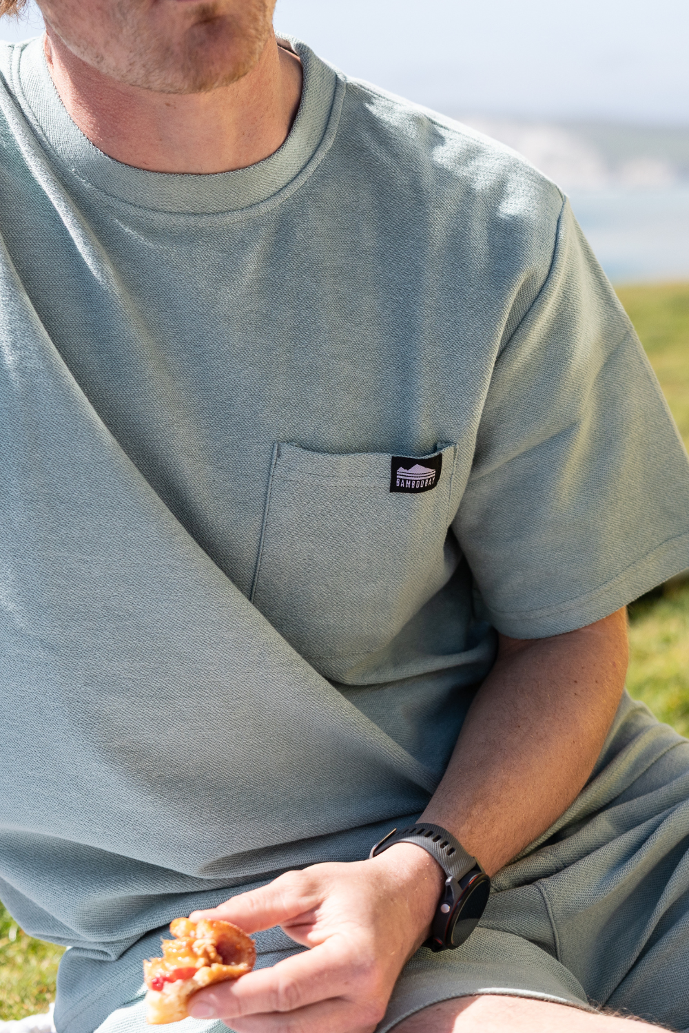 BamBooBay Lazy Terry Mens T-Shirt Aloe