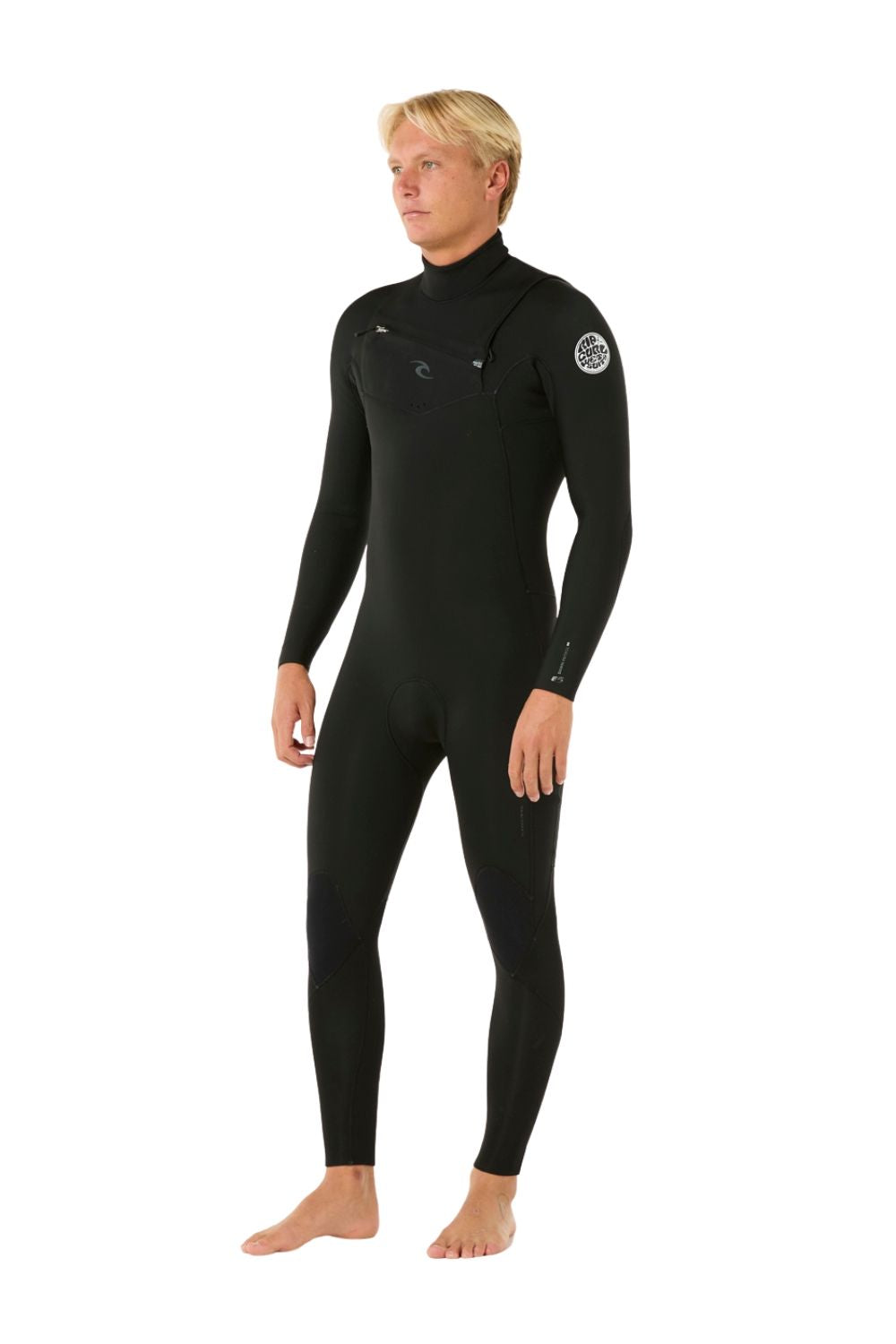 Rip Curl Mens Dawn Patrol 5/3mm Chest Zip Wetsuit Black