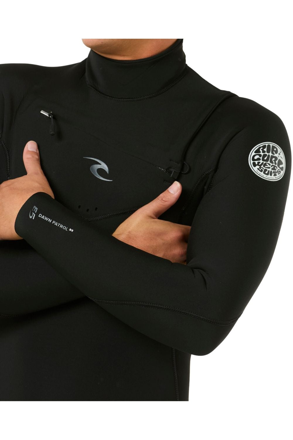 Rip Curl Mens Dawn Patrol 5/3mm Chest Zip Wetsuit Black