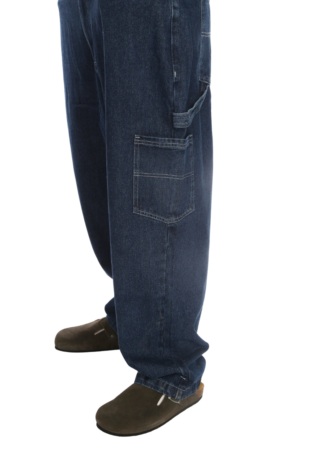 Santa Cruz Mens Carpenter Big Pants Dark Denim White