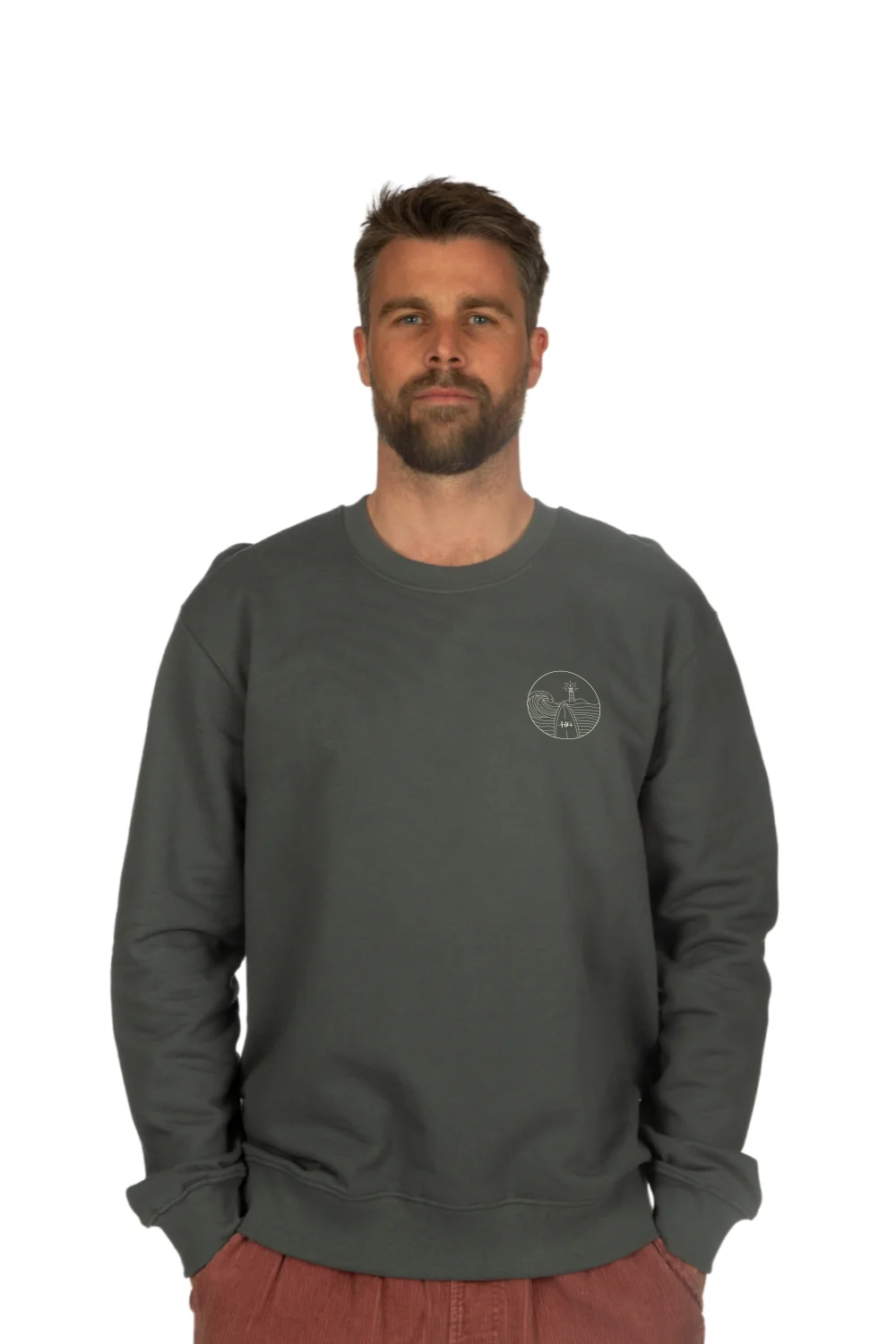 Tiki St Ives Crew Charcoal