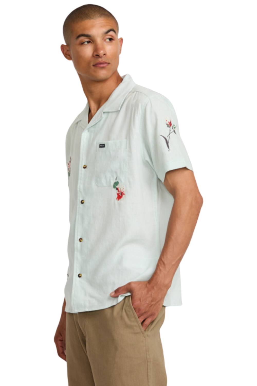 RVCA Nectar Short Sleeve Shirt Green Tea
