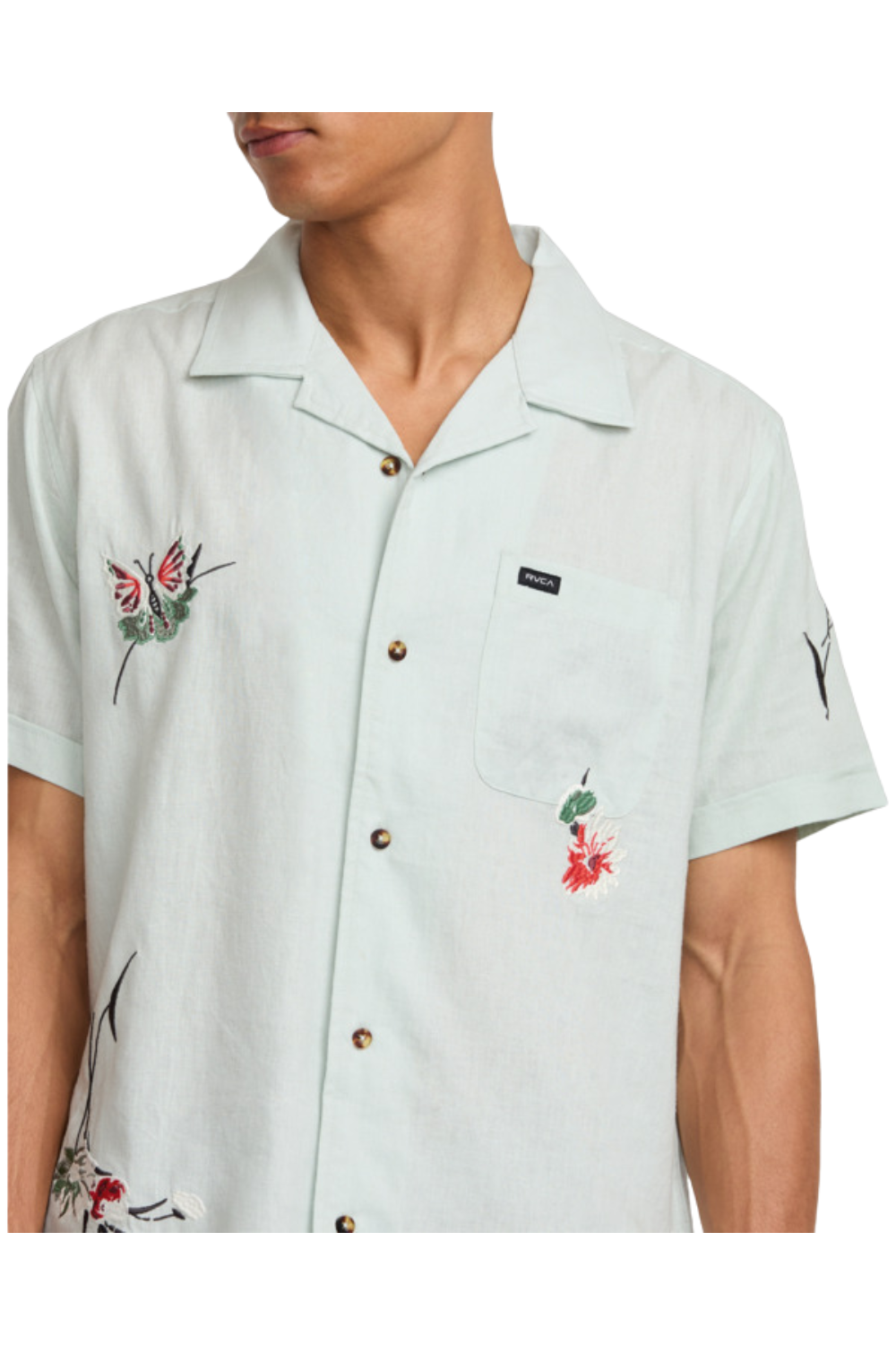 RVCA Nectar Short Sleeve Shirt Green Tea