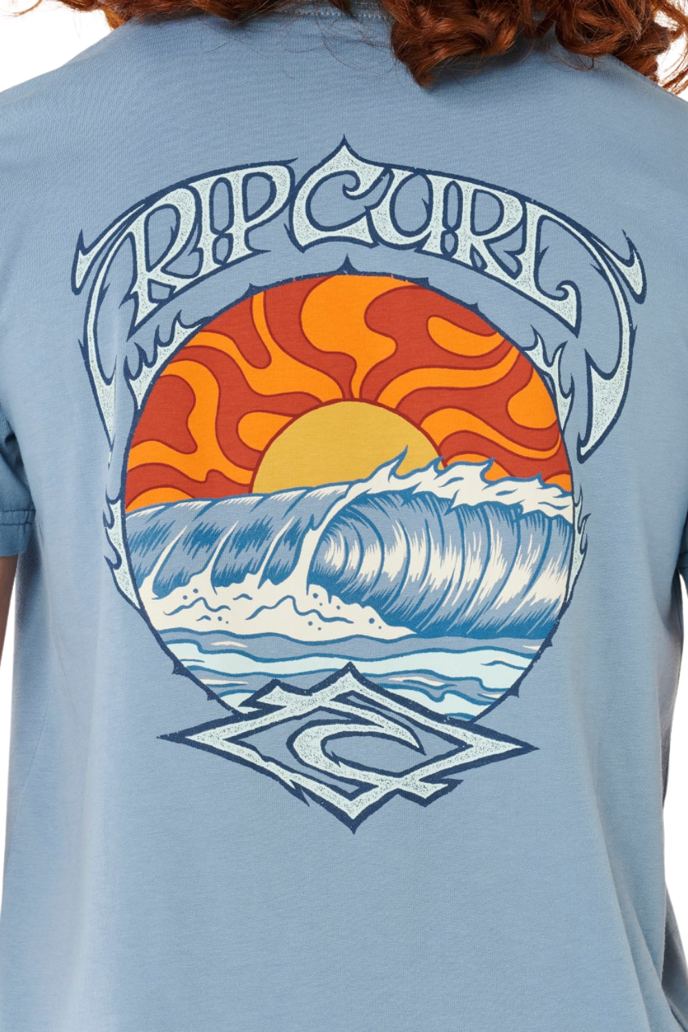 Rip Curl Hazey Days Boys T-Shirt Faded Denim