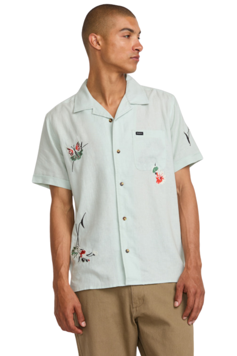 RVCA Nectar Short Sleeve Shirt Green Tea