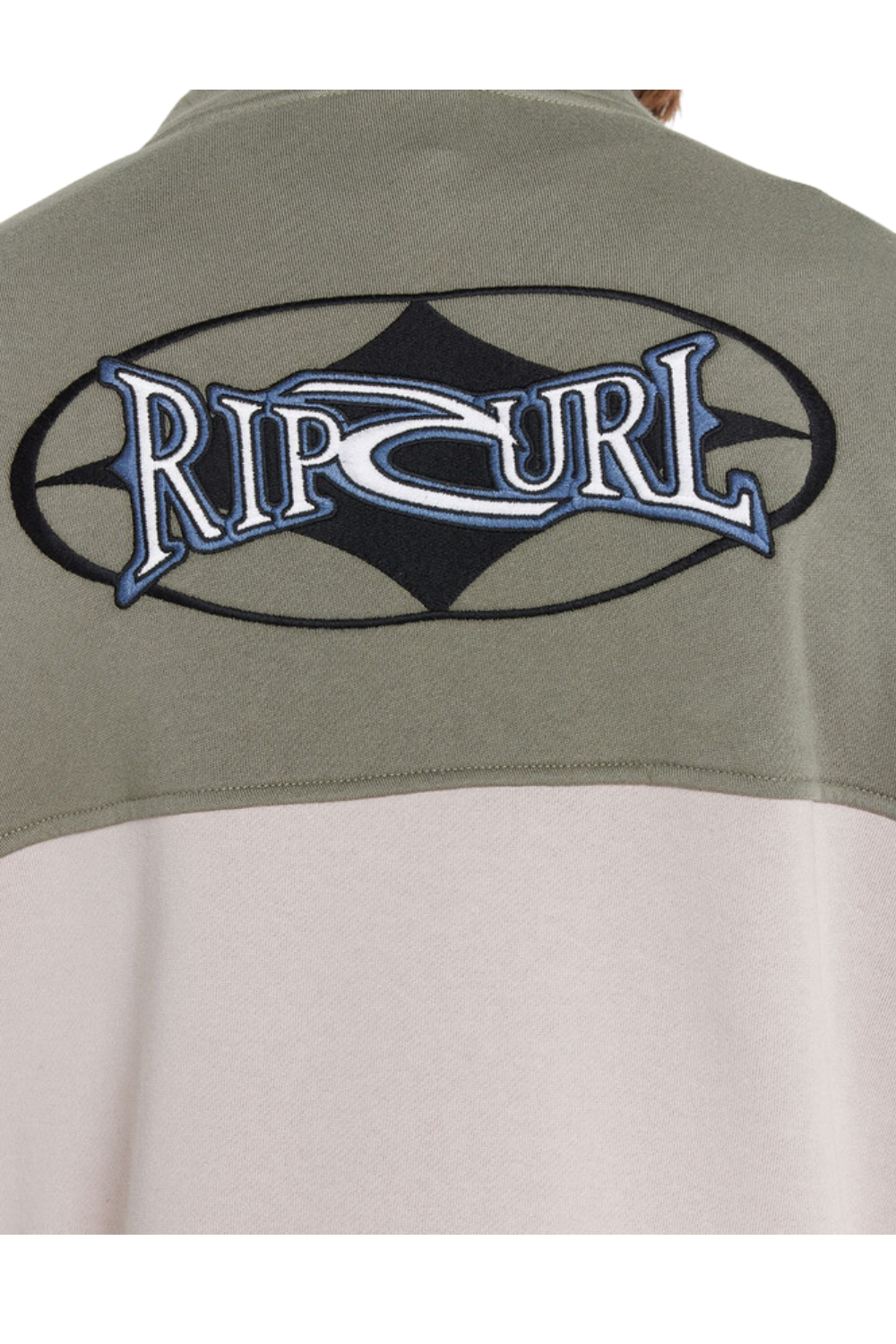 Rip Curl Heritage Oval 1/4 Zip Crew Cactus Green