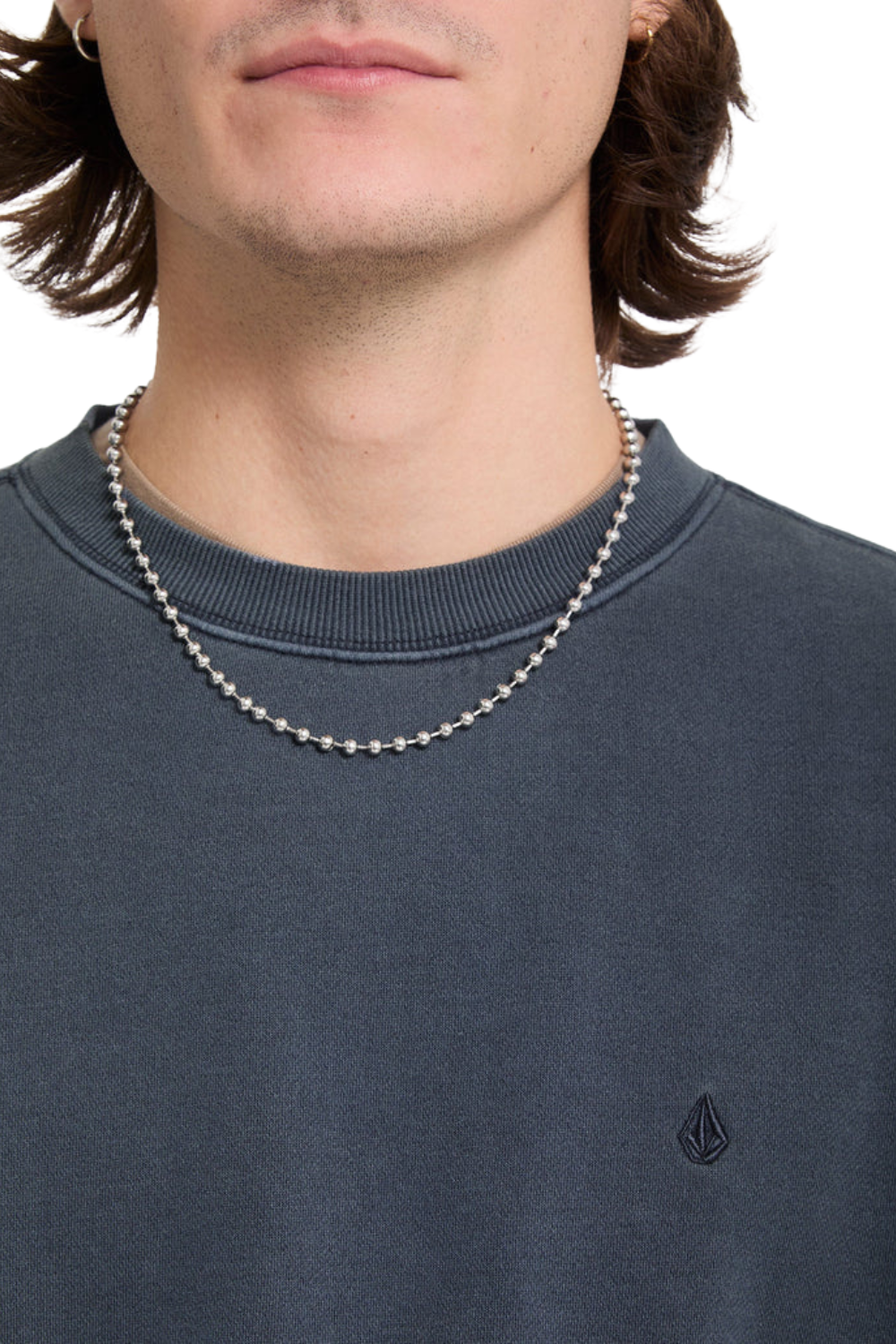 Volcom Single Stone Mens Sweatshirt Storm Blue