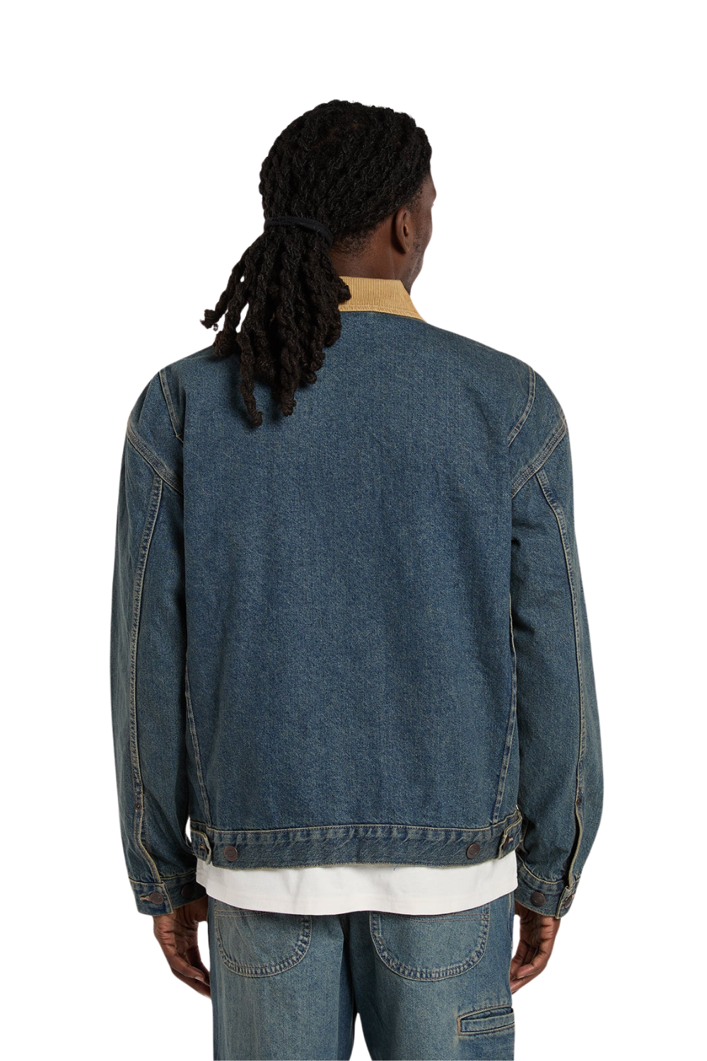 Dickies Denim Mens Painter Jacket Khaki Tinted Blue