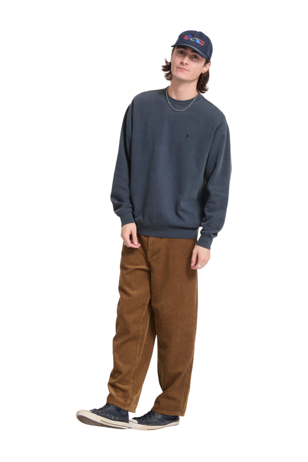 Volcom Single Stone Mens Sweatshirt Storm Blue