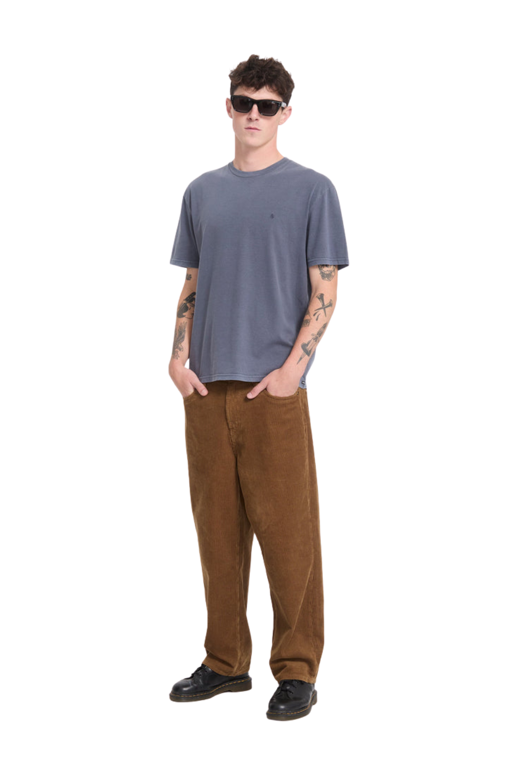 Volcom Solid Stone Mens T-Shirt Storm Blue