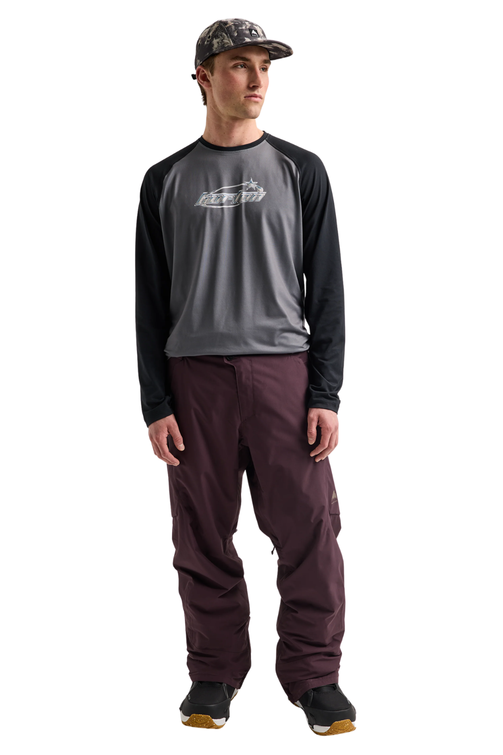 Burton Roadie Mens Base Layer Tech T-Shirt Dragon/True Black