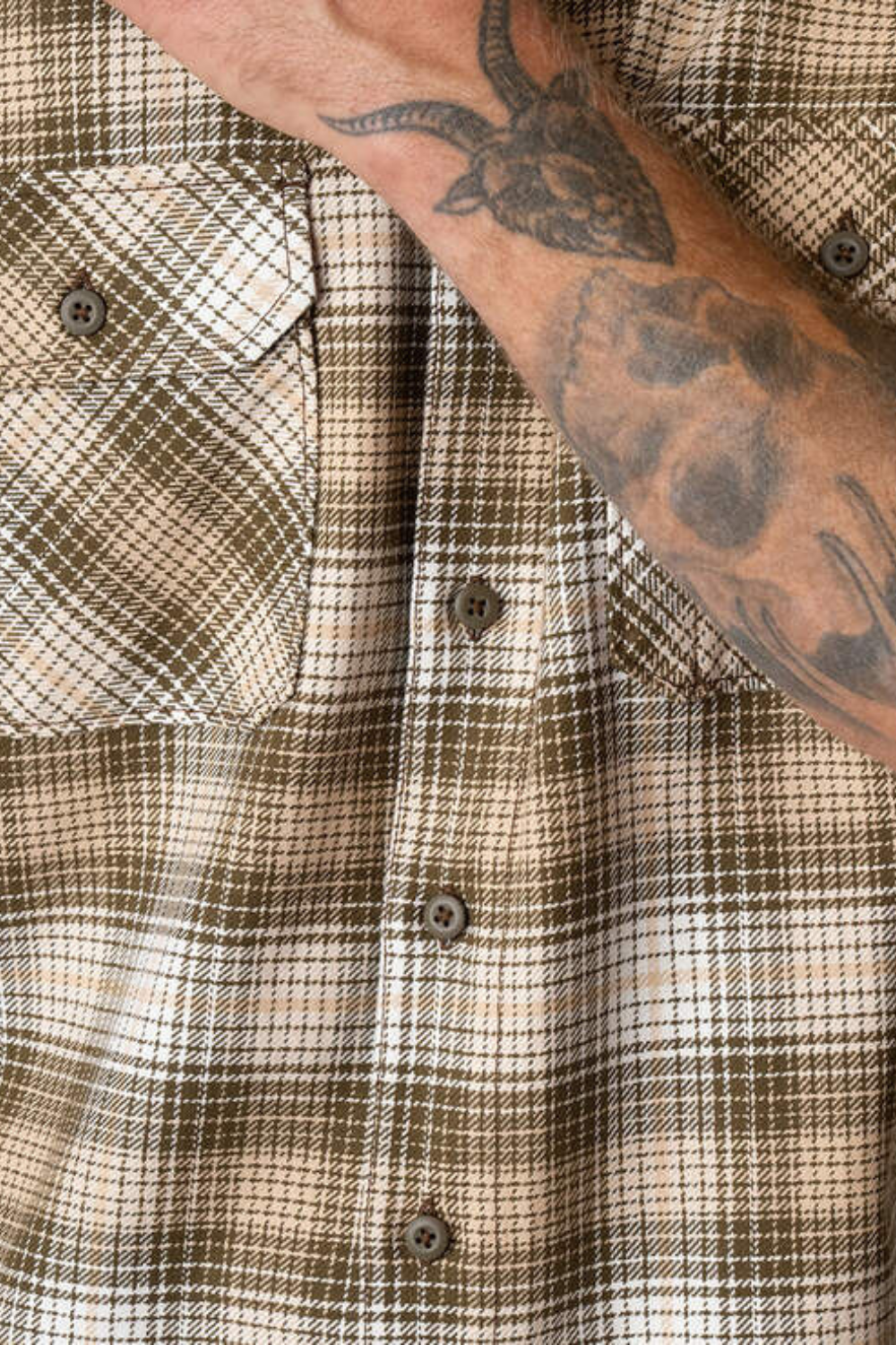 Dickies Mike Anderson Check Short Sleeve T-Shirt Dark Olive