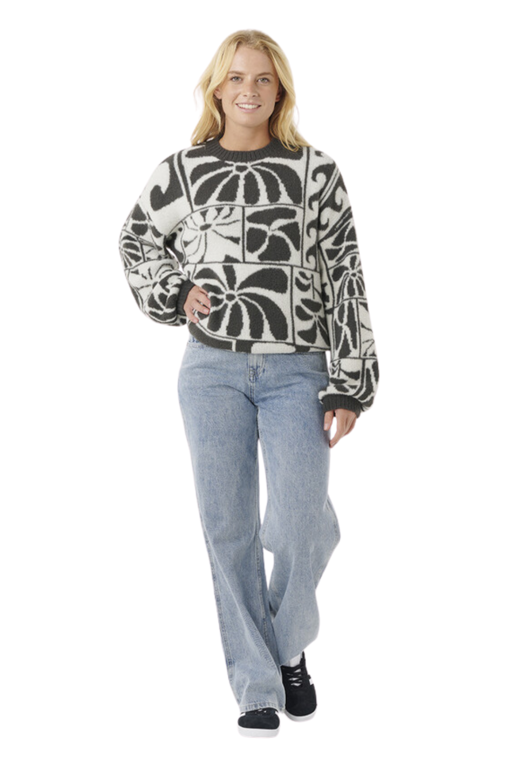 Rip Curl Artist Of The Search Ty Williams Jacquard Crew Black