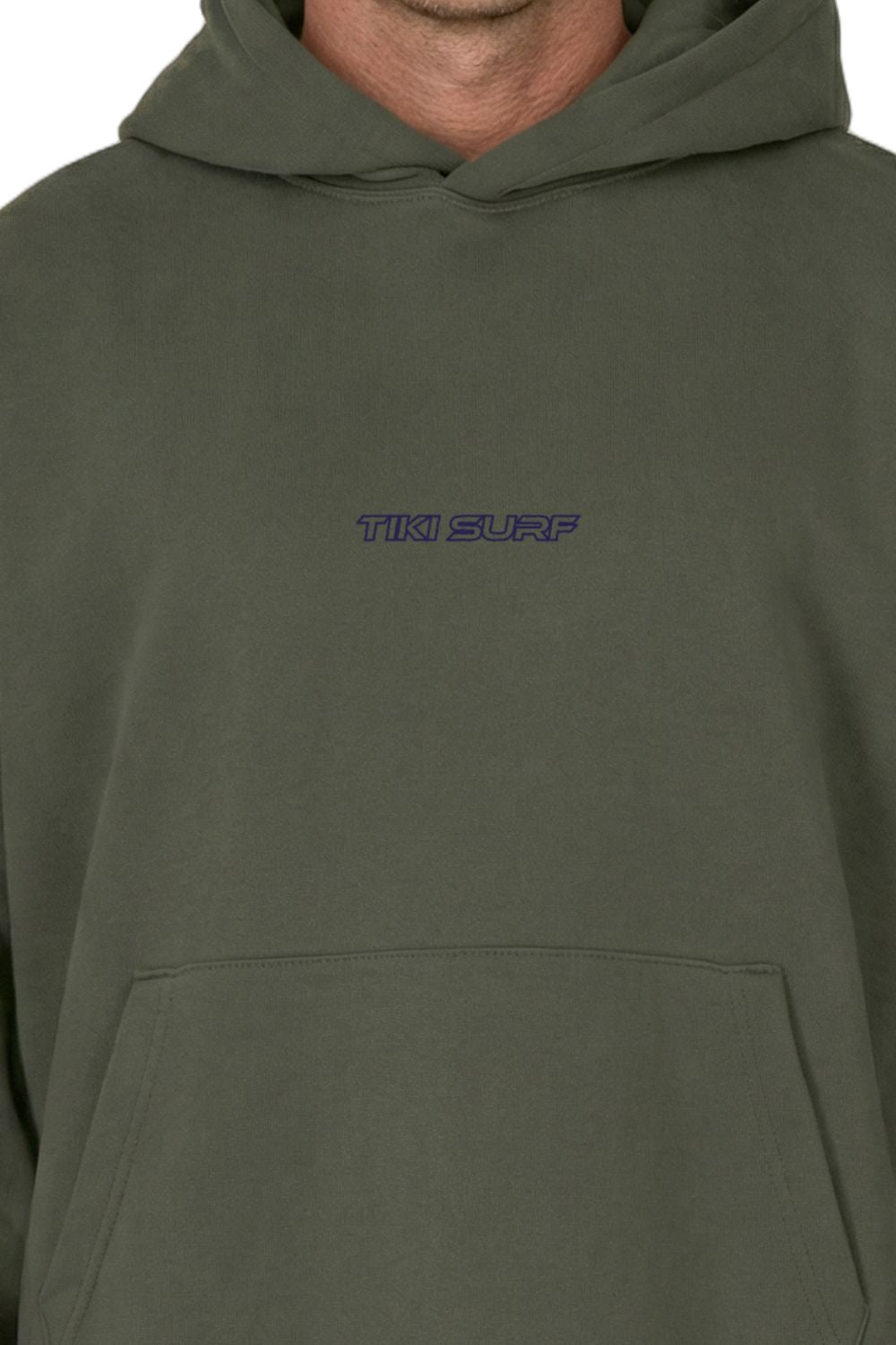 Tiki Last Wave Mens Hoodie Khaki