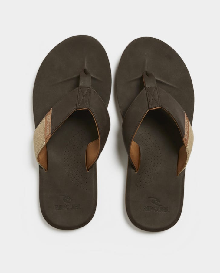 Rip Curl Oxford Bloom Open Toe Flip Flop Brown
