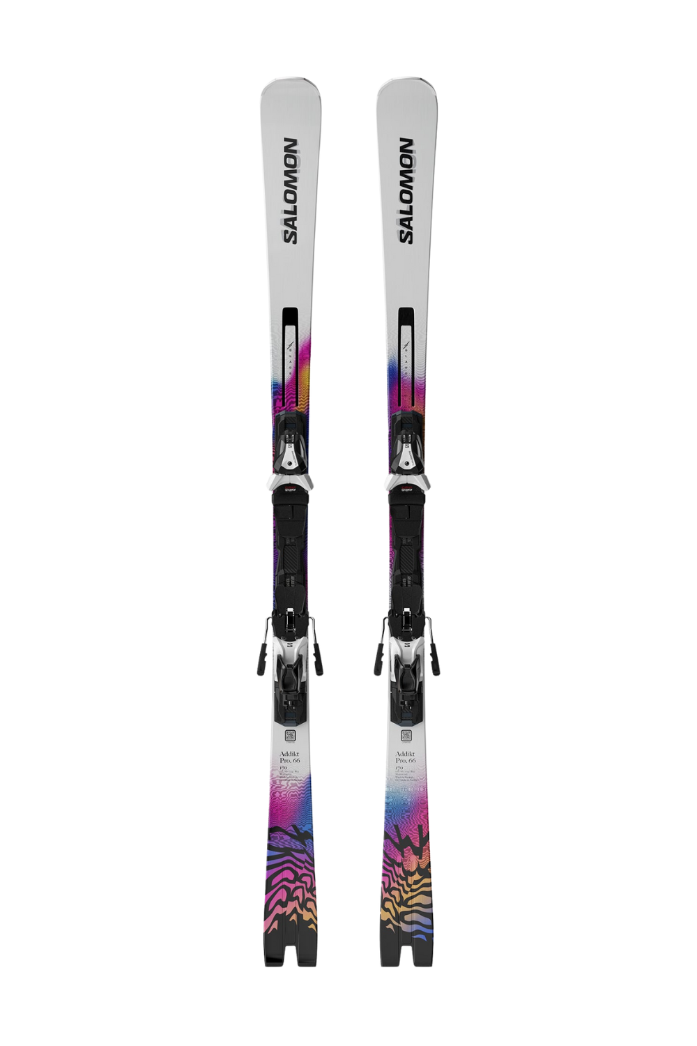 Salomon Addikt Pro 66 Womens Skis + MI12 Gripwalk Binding White/Race Blue/Rhodamine