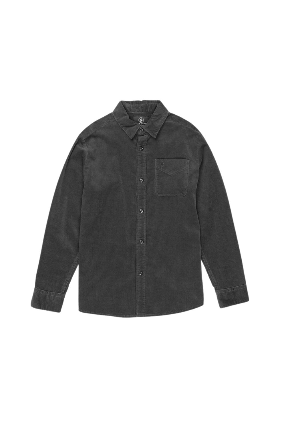 Volcom Zander Kids Long Sleeve Shirt Asphalt Black