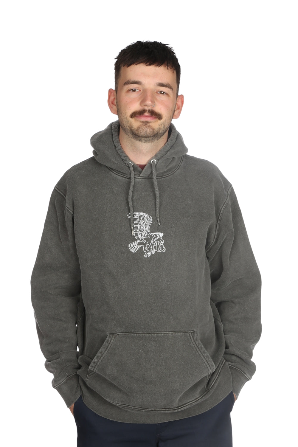 Tiki Seahawk Hoodie Grey Wash