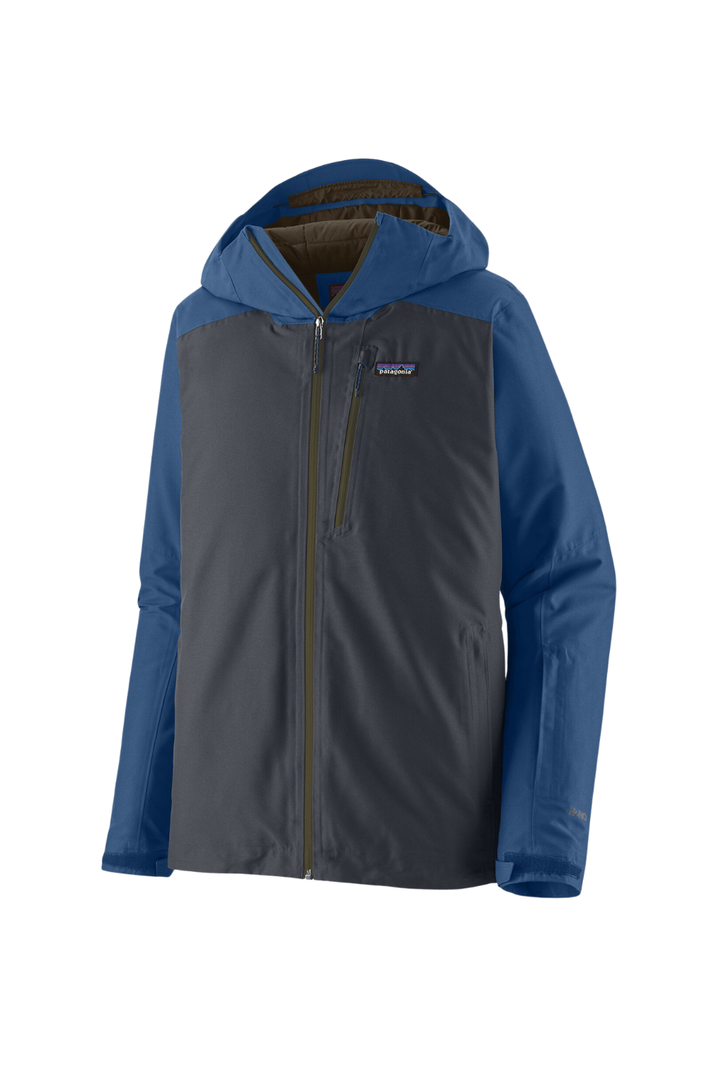 Patagonia Mens Insulated Powder Town Snow Jacket Smolder Blue/Clement Blue
