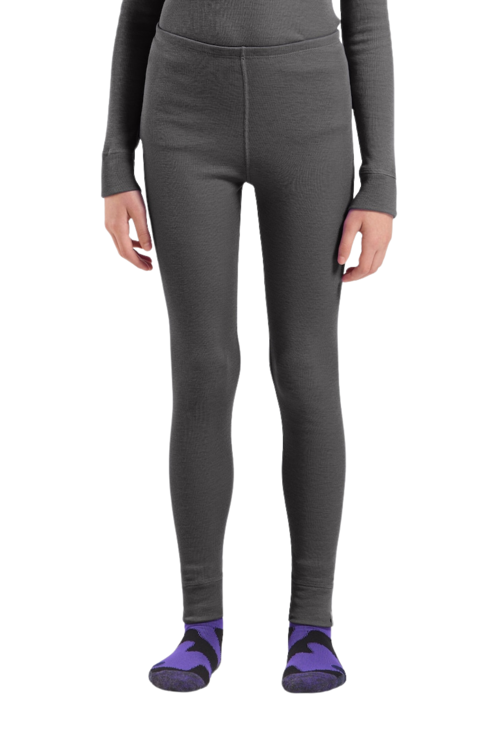 Odlo Active Warm Kids Base Layer Pants Steel Grey Melange