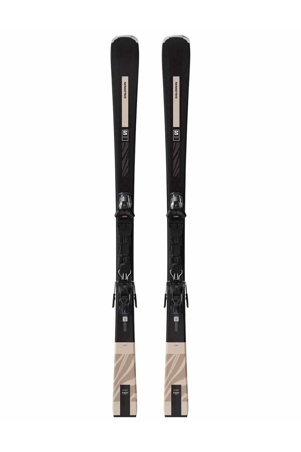 Salomon S/Max N°6 Womens Skis + M10 GW L80 L Bindings Black/Ivory Cream