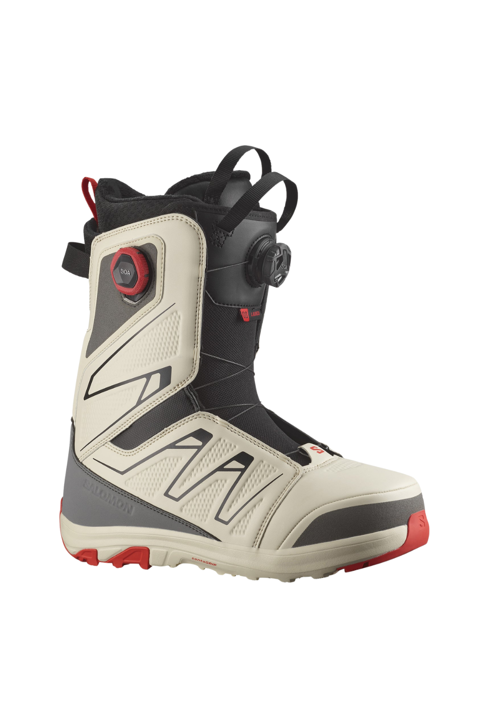 Salomon Launch Boa SJ Mens Snowboard Boots Almond Milk/Castlerock