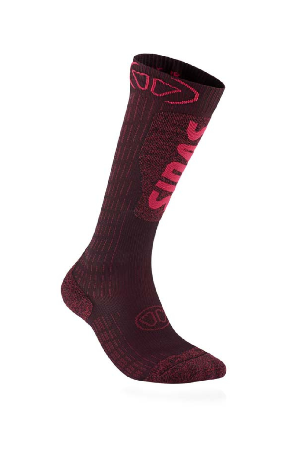 Sidas Ski Expert Womens Socks Burgendy
