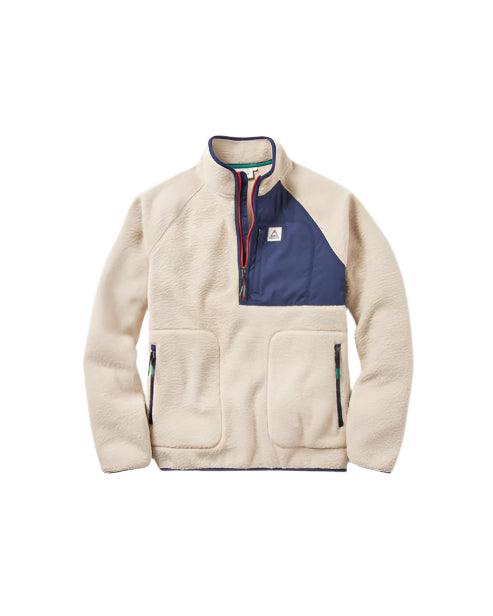 Passenger Offgrid 2.0 1/2 Zip Recycled Sherpa Fleece Oatmeal Navy