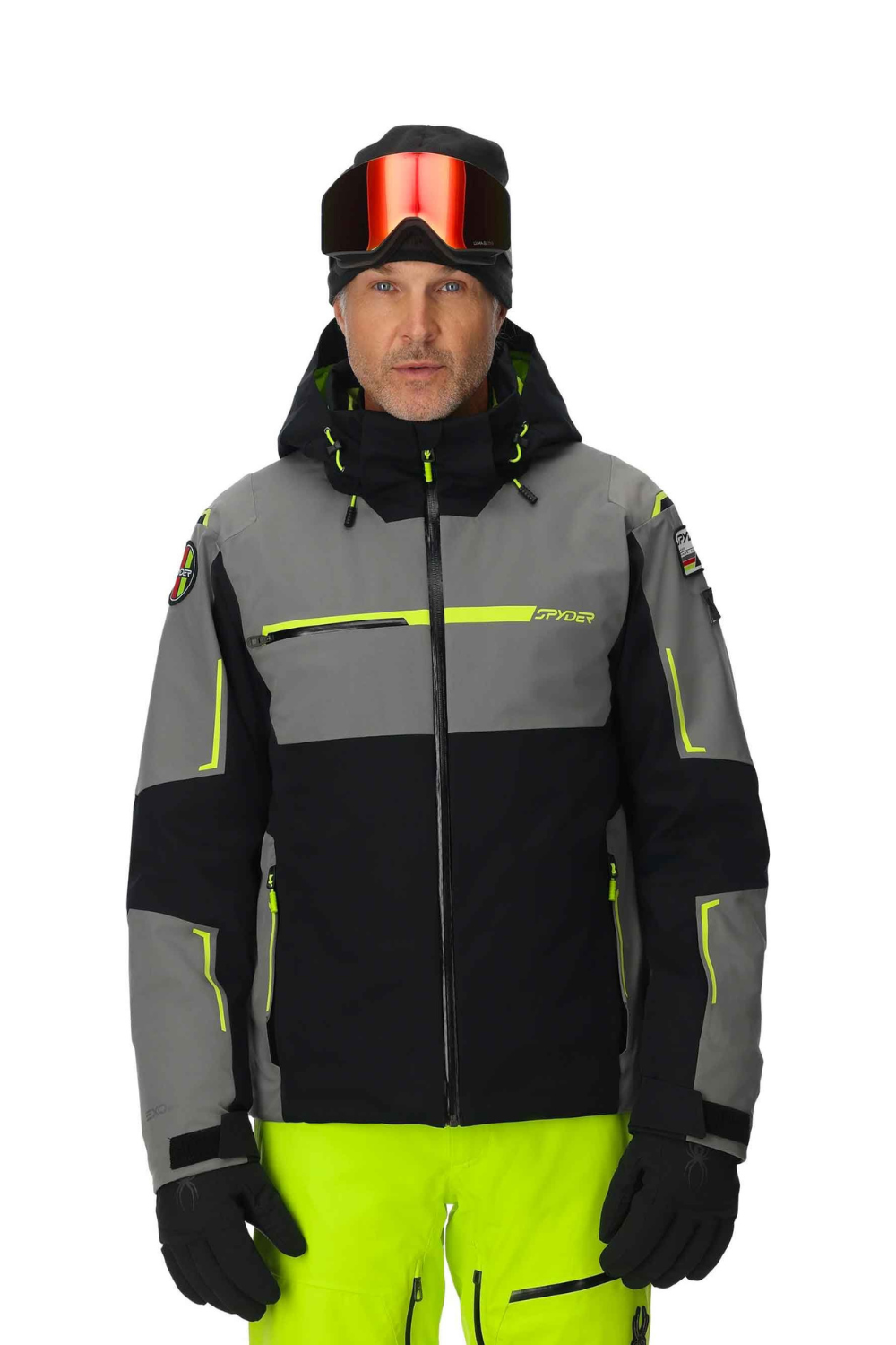 Spyder Mens Titan Insulated Snow Jacket Black/Grey
