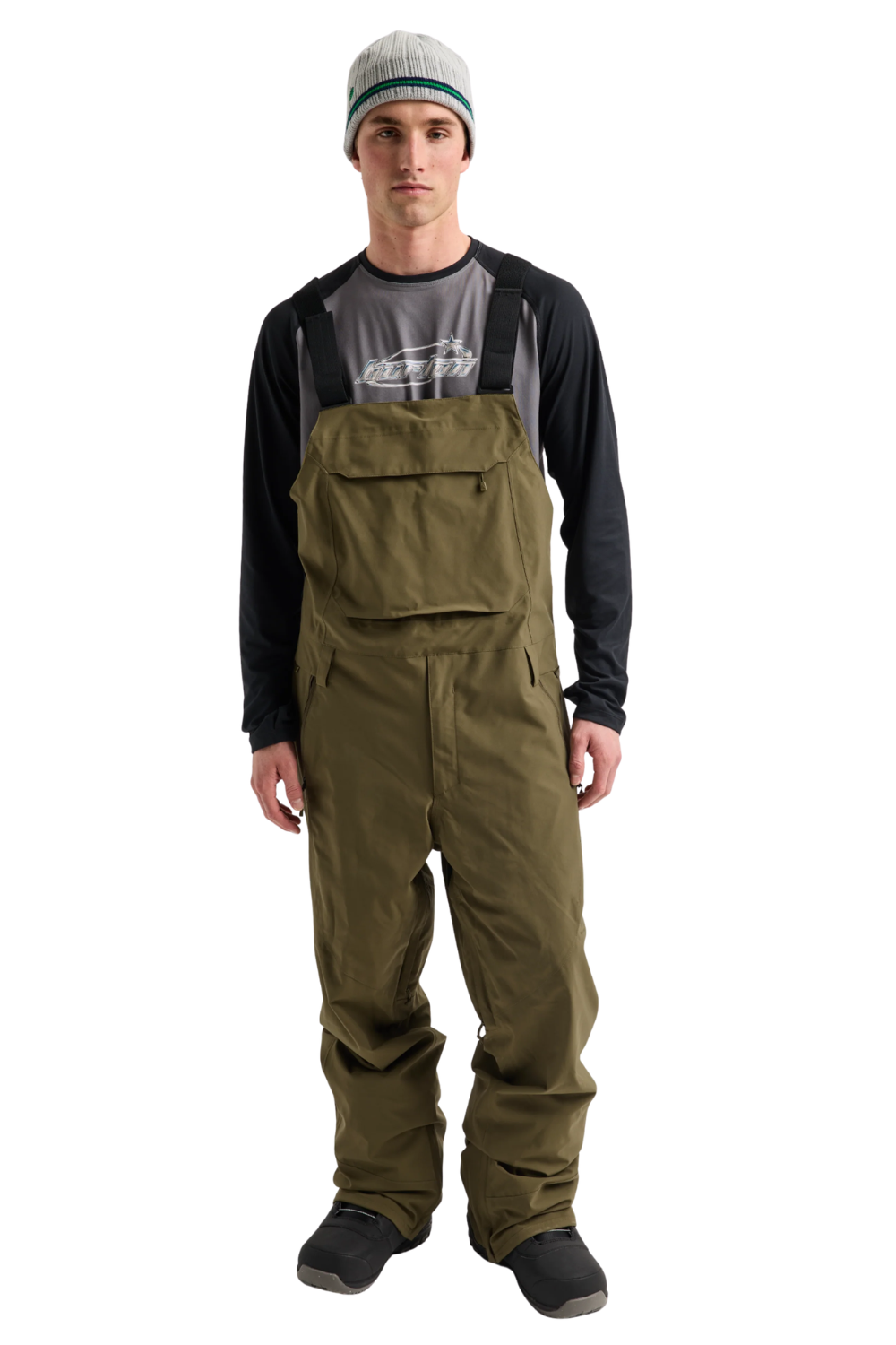 Burton Reserve 2L Mens Stretch Bib Technical Ski & Snowboard Pants Dried Moss